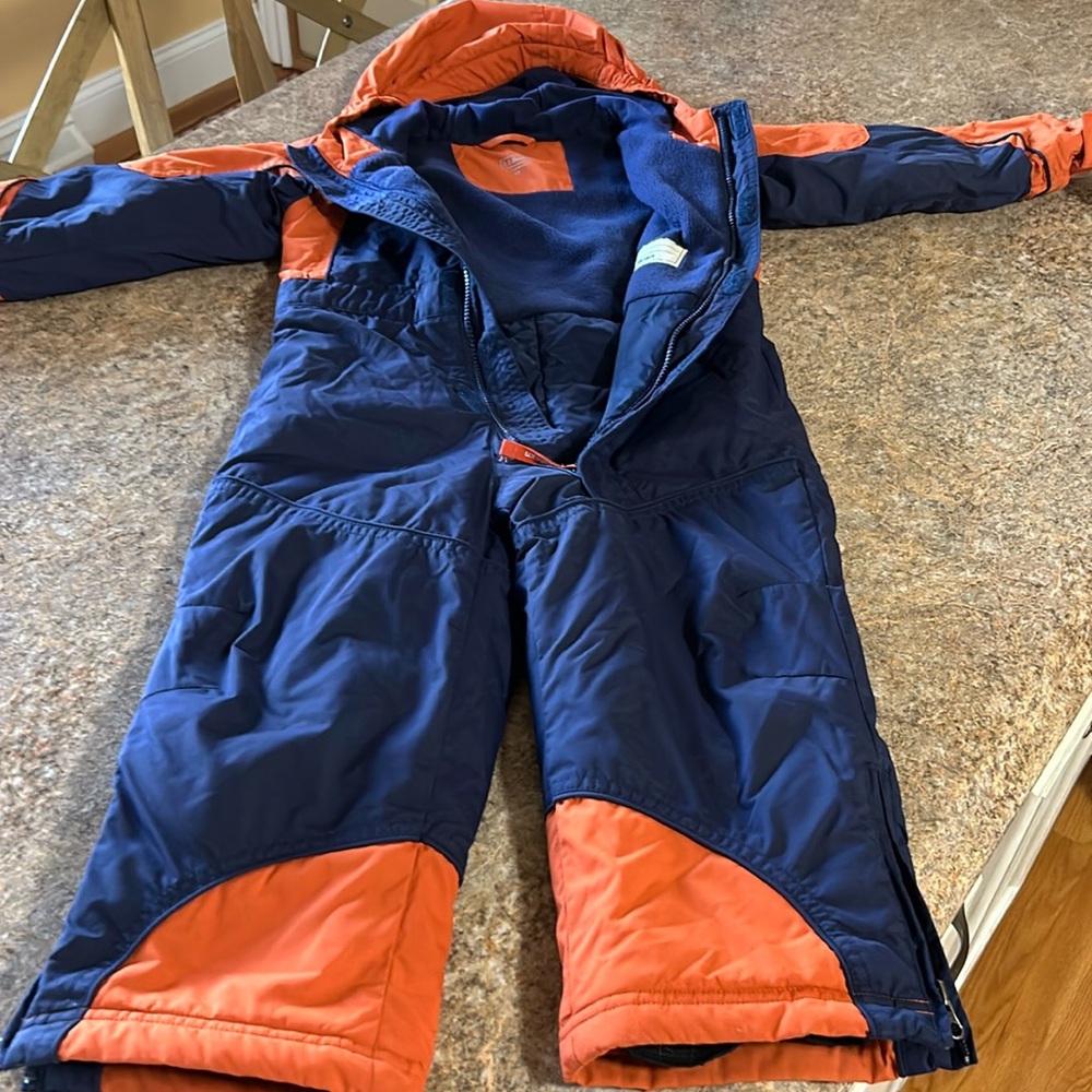 L.L. Bean Kids Jacket & Coat - Navy and Orange